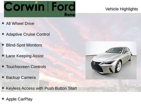 Used 2021 Lexus IS 300 AWD w/ Accessory Package 2 image 8