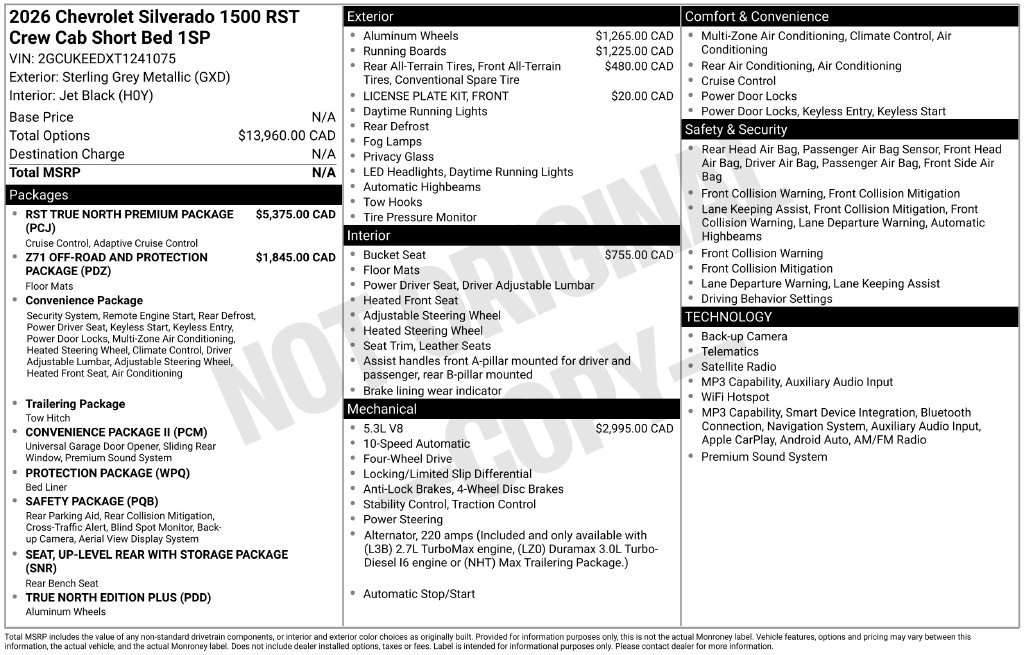 New 2026 Chevrolet Silverado 1500 RST AWD/4WD image 8