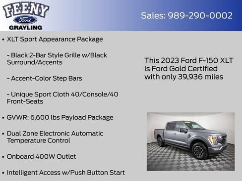 Certified 2023 Ford F150 XLT w/ Equipment Group 302A High AWD/4WD image 24