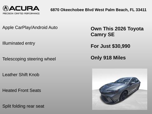 Used 2026 Toyota Camry SE FWD image 12
