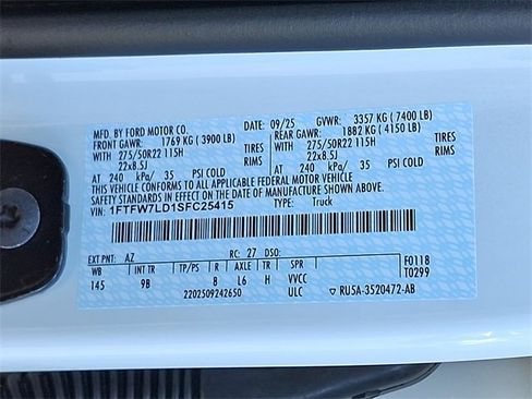 New 2025 Ford F150 Platinum w/ Equipment Group 702A High image 18