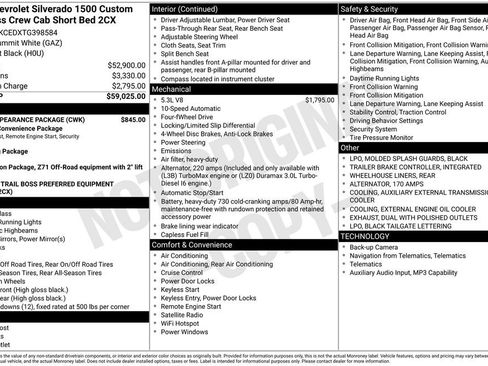 New 2026 Chevrolet Silverado 1500 Custom Trail Boss w/ Dark Appearance Package AWD/4WD image 26