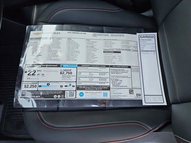 New 2026 Chevrolet Traverse RS w/ LPO, Floor Liner Package FWD image 18
