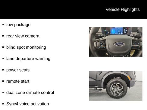 Certified 2024 Ford Ranger XLT w/ Equipment Group 301A High AWD/4WD image 10