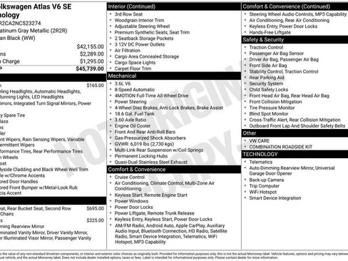 Certified 2022 Volkswagen Atlas SE AWD/4WD image 31
