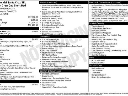Certified 2023 Hyundai Santa Cruz SEL Premium w/ Cargo Package image 10