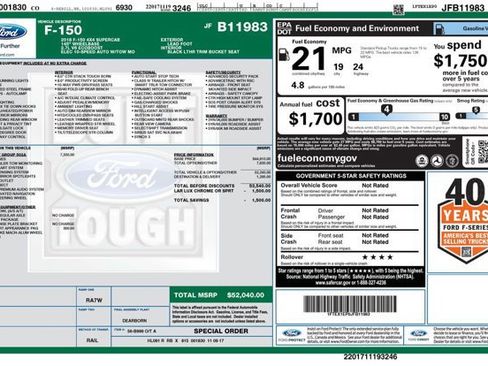 Certified 2018 Ford F150 Lariat w/ Equipment Group 502A Luxury AWD/4WD image 2