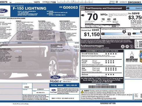 Certified 2025 Ford F150 Lightning Lariat AWD/4WD image 8