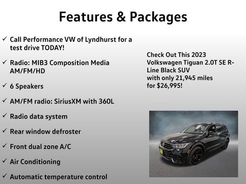Used 2023 Volkswagen Tiguan SE R-Line AWD/4WD image 4
