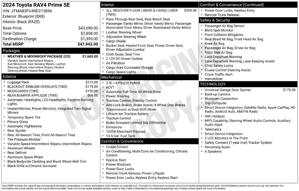 Used 2024 Toyota RAV4 SE w/ Weather & Moonroof Package AWD/4WD image 35