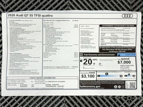 New 2026 Audi Q7 3.0T Premium Plus image 9