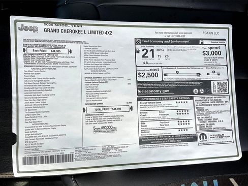 New 2025 Jeep Grand Cherokee L Limited w/ Trailer Tow Package image 14
