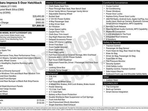Used 2020 Subaru Impreza 2.0i image 3