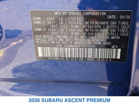 New 2026 Subaru Ascent Premium AWD/4WD image 31