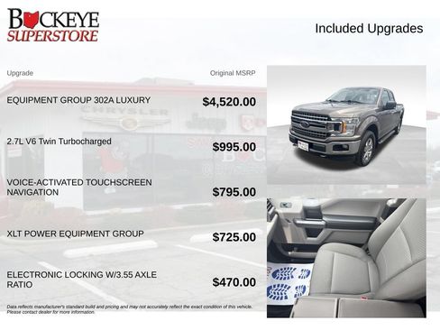 Used 2018 Ford F150 XLT w/ Equipment Group 302A Luxury AWD/4WD image 7
