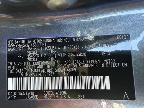Used 2021 Toyota Highlander Platinum FWD image 54
