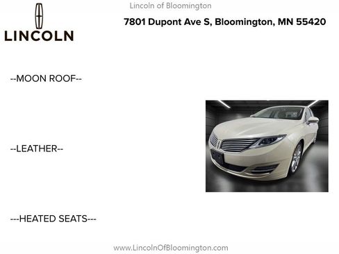 Used 2015 Lincoln MKZ AWD w/ Equipment Group 101A Select image 5