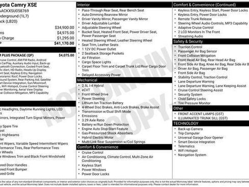 Used 2025 Toyota Camry XSE w/ Premium Plus Package FWD image 12