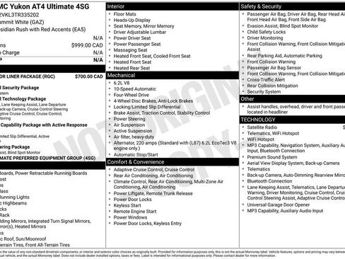 Used 2026 GMC Yukon AT4 Ultimate w/ LPO, Floor Liner Package AWD/4WD image 86