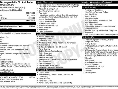 Used 2020 Volkswagen Jetta GLI Autobahn w/ GLI Autobahn Black Package FWD image 3