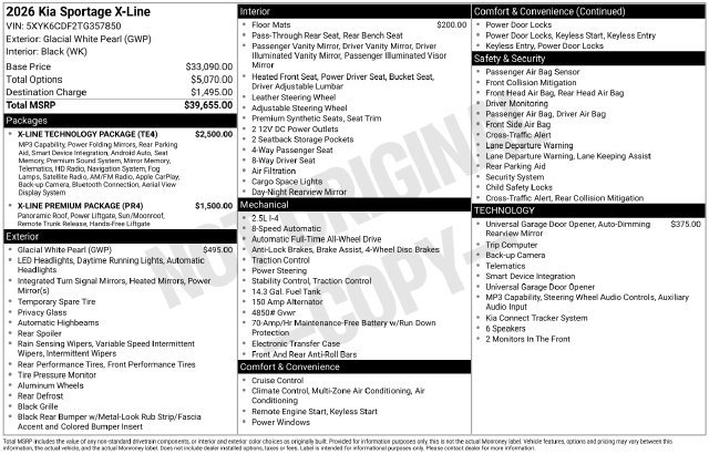 Certified 2026 Kia Sportage X-Line w/ X-Line Technology Package AWD/4WD image 18