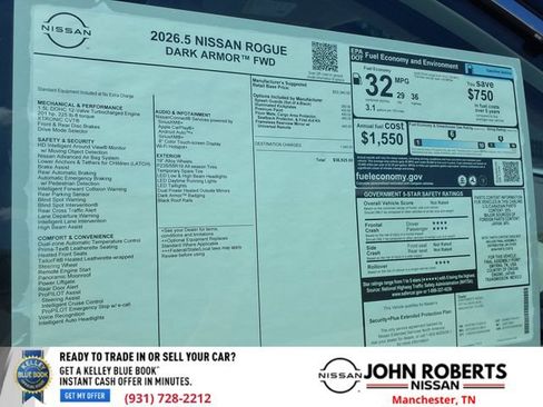 New 2026 Nissan Rogue Dark Armor FWD image 19