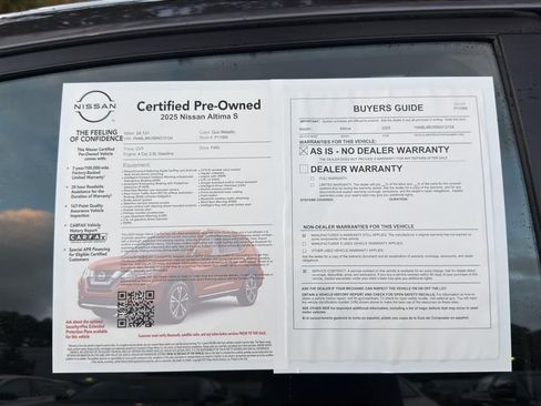 Certified 2025 Nissan Altima 2.5 S image 12