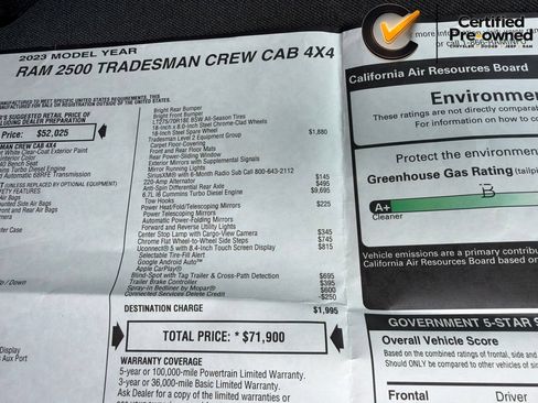 Certified 2023 RAM 2500 Tradesman AWD/4WD image 50