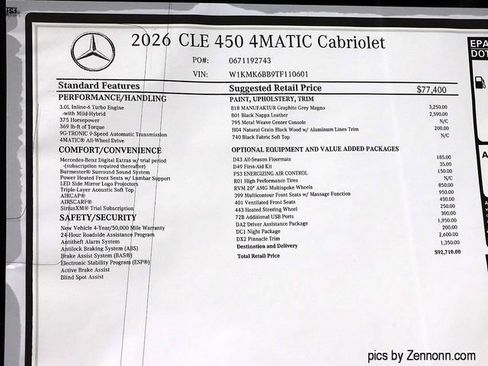 New 2026 Mercedes-Benz CLE 450 4MATIC Cabriolet image 27