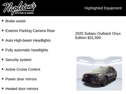 Used 2025 Subaru Outback Onyx Edition AWD/4WD image 6