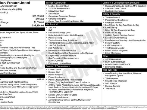 Used 2021 Subaru Forester Limited image 39