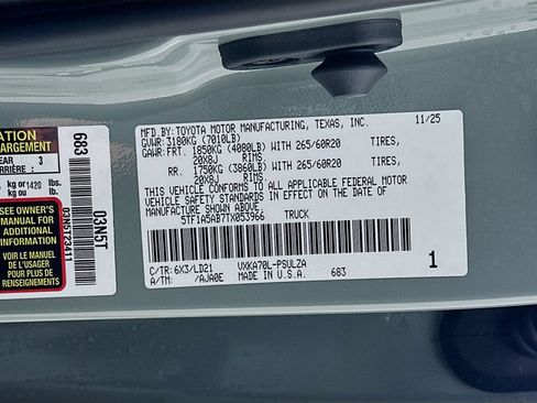 Certified 2026 Toyota Tundra Limited RWD image 33