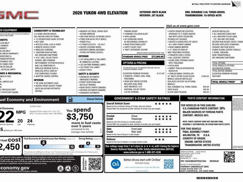 New 2026 GMC Yukon Elevation w/ Elevation Premium Package image 1