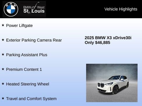 Used 2025 BMW X3 xDrive30i w/ Premium Package image 16