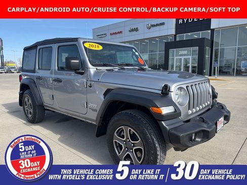 Certified 2018 Jeep Wrangler Unlimited Sport S AWD/4WD image 1
