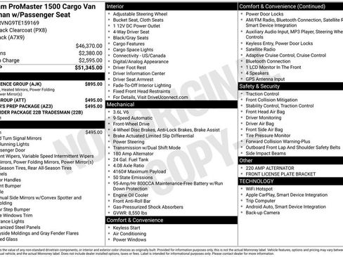 New 2026 RAM ProMaster 1500 w/ Convenience Group image 29