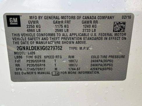 Used 2016 Chevrolet Equinox LTZ w/ Enhanced Convenience Package image 13