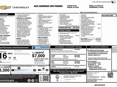 New 2025 Chevrolet Suburban Premier w/ Sun And Tow Package