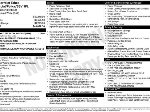 Used 2018 Chevrolet Tahoe 2WD w/ Remote Keyless Entry Package image 9