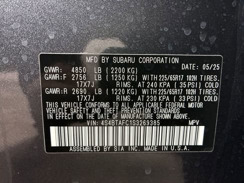 Used 2025 Subaru Outback Premium w/ Popular Package #1A image 5