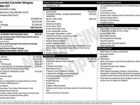 Used 2023 Chevrolet Corvette Stingray Preferred Conv w/ Stealth Interior Trim Package RWD image 29