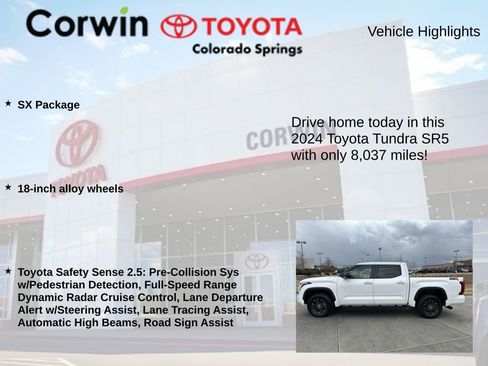 Used 2024 Toyota Tundra SR5 w/ SX Package image 7