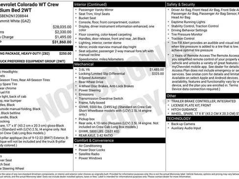 Used 2022 Chevrolet Colorado W/T RWD image 8