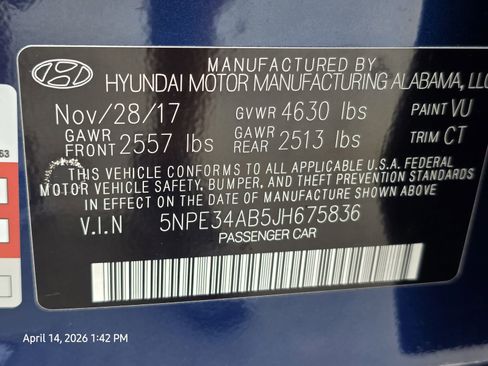 Used 2018 Hyundai Sonata Limited w/ Cargo Package FWD image 34
