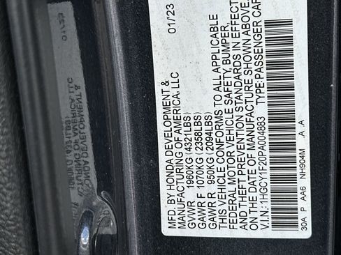 Certified 2023 Honda Accord LX image 29