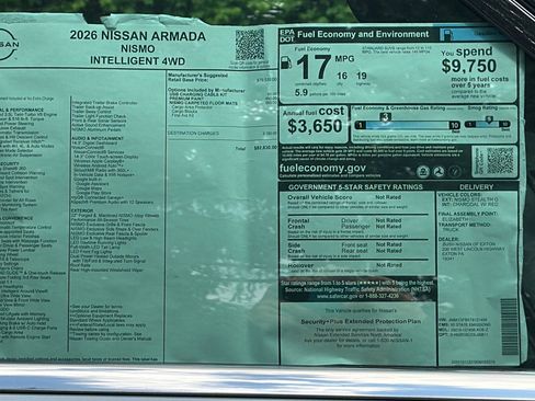 New 2026 Nissan Armada NISMO AWD/4WD image 19