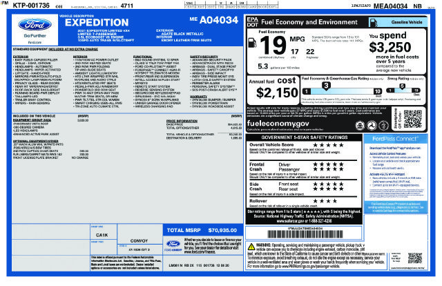 Used 2021 Ford Expedition Limited AWD/4WD image 6