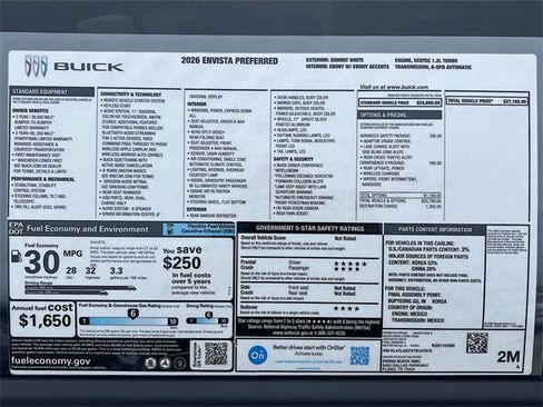 New 2026 Buick Envista Preferred w/ Convenience II Package image 21