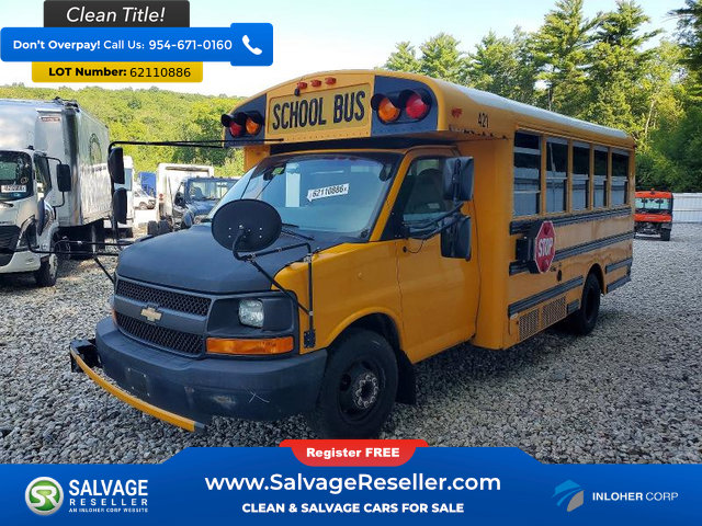 Used 2012 Chevrolet Express 3500 Extended w/ School Bus Package RWD image 3