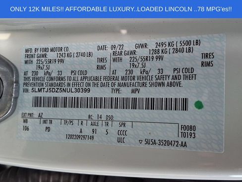 Used 2022 Lincoln Corsair Grand Touring AWD/4WD image 28